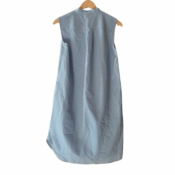 NWT MM LAFLEUR Gingham Seersucker Shift Blue Mini Dress Sz XS - Picture 3 of 5